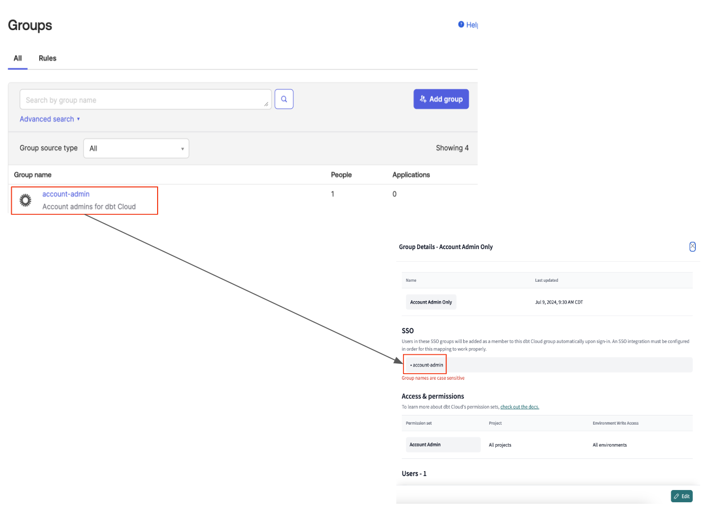 Making a SSO group mapping work with your idenity provider